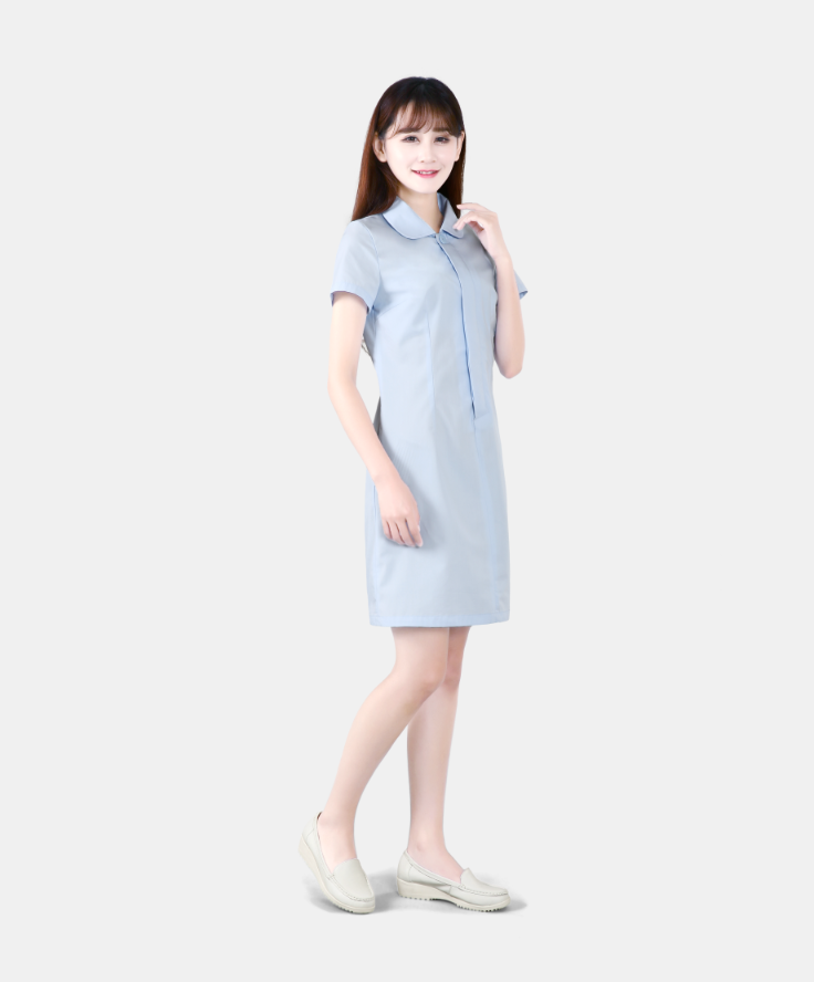 短袖長裝護士服